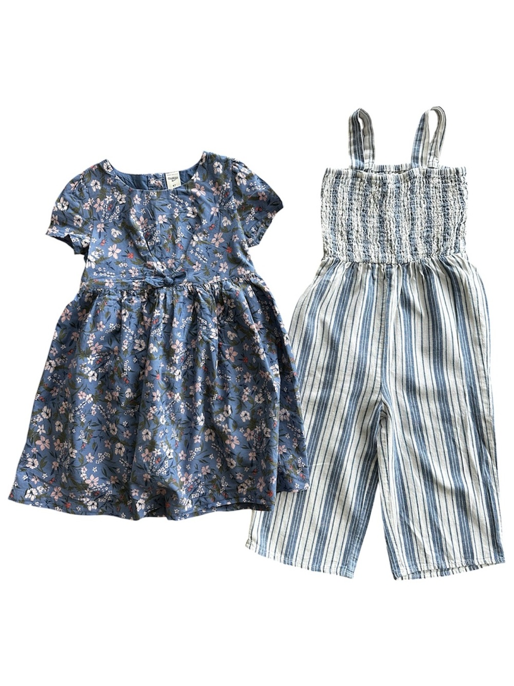 OshKosh B’Gosh Bundle Dress Jumpsuit Romper Summer Cotton Linen Girls Size 4T